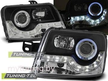 Передние фары Fiat Panda daylight black