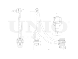 Рычаг подвески поперечный передний нижний правый UNIO SSP-40130