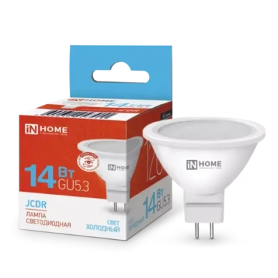 Лампа светодиодная LED-JCDR-VC 14Вт GU5.3 6500K 1260Лм IN HOME