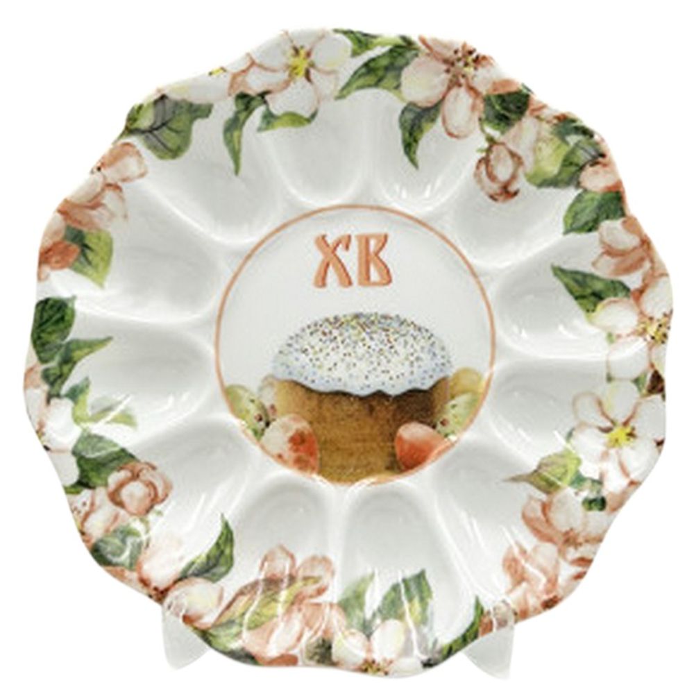 Блюдо для фаршированных яиц "ПАСХА" 22 см, Беларусь.