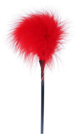 Красная пуховка для любовных игр - 28 см.