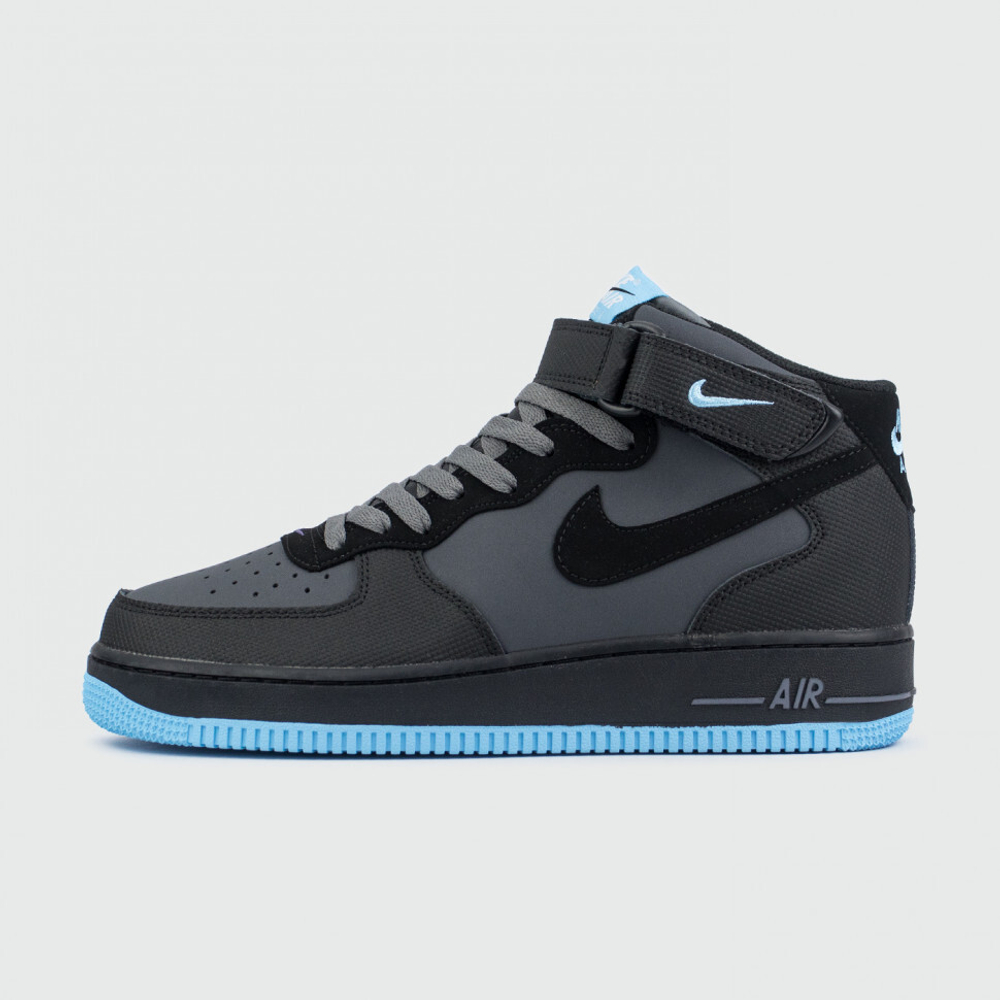 кроссовки Nike Air Force 1 Mid Grey / Blue Ftwr.