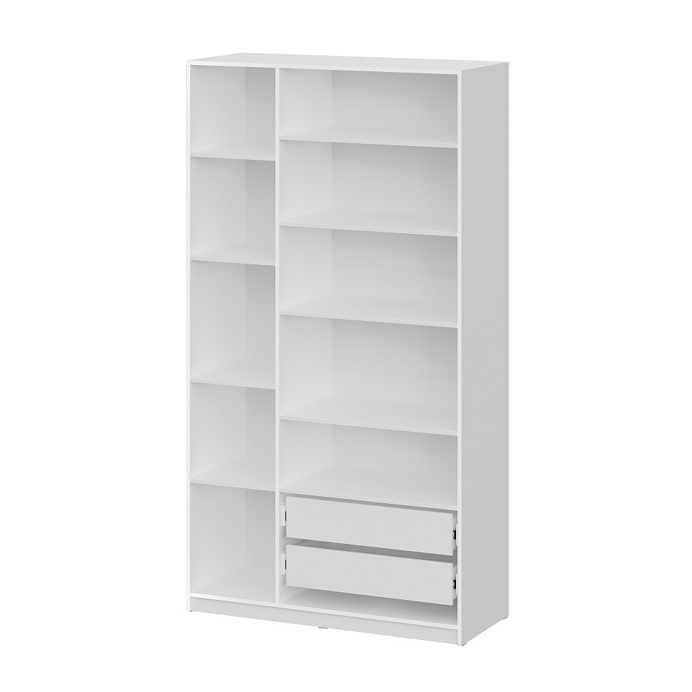 Шкаф распашной с наполнением (9 полок + 2 ящика) ШК 5 (1200), Белый