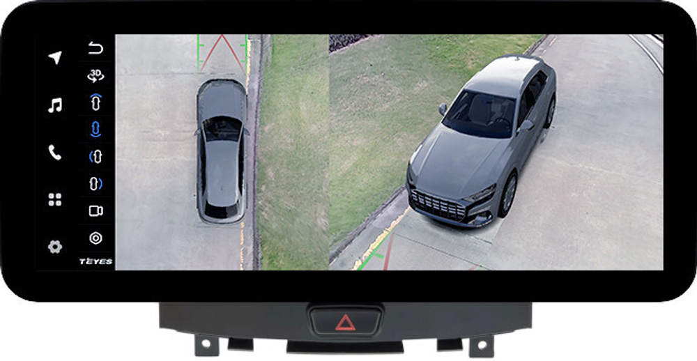 Магнитола для Infiniti EX35 2007-2009 - Teyes LUX ONE 360 монитор 12.3" 2K QLED на Android 10, 6Гб+128Гб, CarPlay, 4G SIM-слот, 4 камеры в комплекте