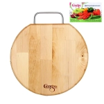 Доска разделочная «Круг» средняя металлическая ручка 30*1,8см