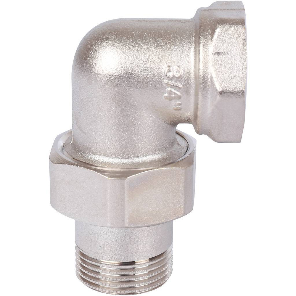 Американка STOUT никелированная угловая 3/4" ВР/НР плоское уплотнение