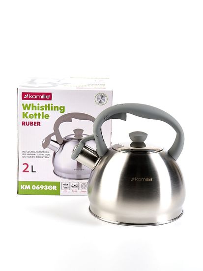 Чайник 2 л. из нержавеющей стали со свистком Kamille KM-0693