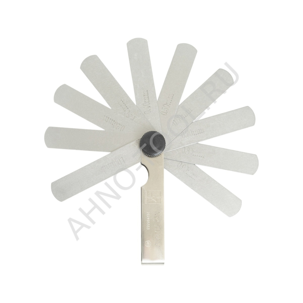 Набор щупов №4 (0.1 - 1.0мм), 10 пластин, 70мм ГОСРЕЕСТР 90277-23 ТОЧИНТЕХ