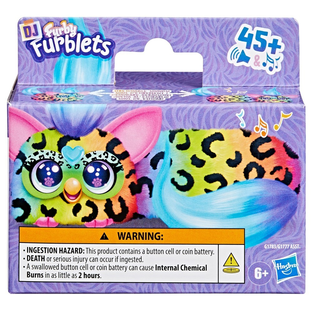 Hasbro Furby DJ Furblets - Растягивающийся интерактивный талисман Дождь-Боу-Кэт G1783