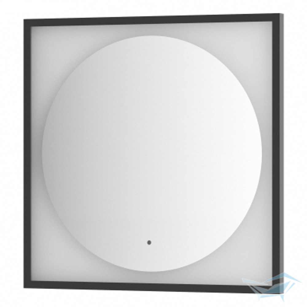 Зеркало Defesto Еclipse 70х70 15W черная рама, с LED-подсветкой, ИК выключатель, нейтральный свет DF 2222R