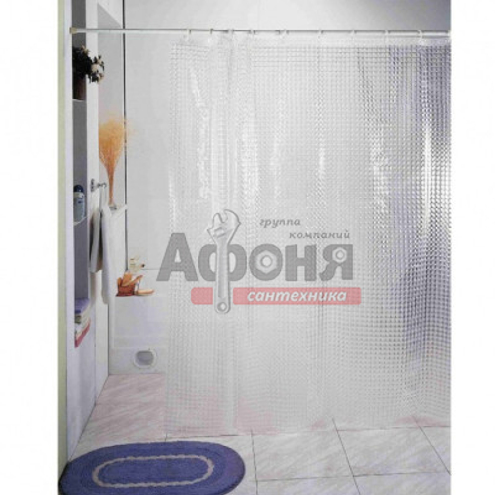 Штора для ванной "ZALEL 3D (YH-100) Transparent 180х180 (П12  )
