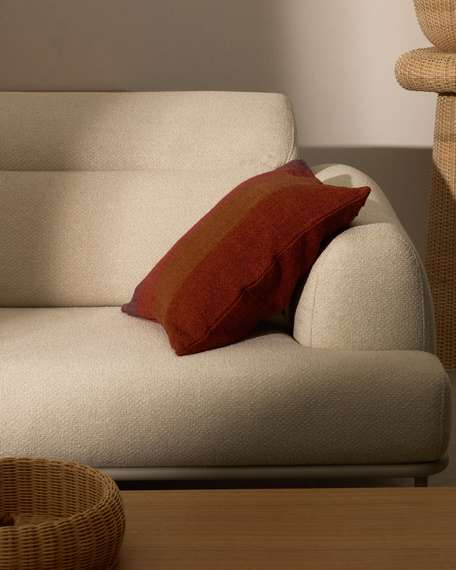 Чехол для подушки Taris из льна в красную полоску 50 x 50 см