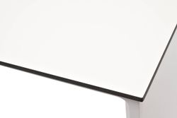 "Малага" обеденный стол из HPL 90х90см, цвет молочный, каркас белый