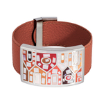 Браслет Fiore Luna на рыжем кожаном ремешке CB01318-8 BR