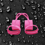 Набор розовых наножников и наручников Silicone Submissions Hog Tie Cuffs (Цвет: розовый)