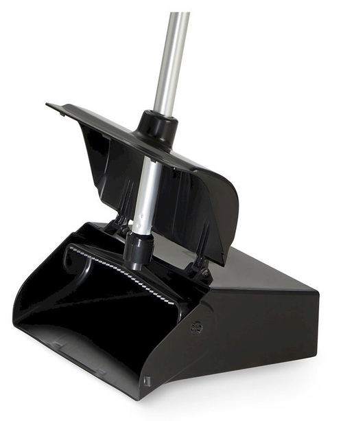 Совок SYR с откидной крышкой (рукоятка отдельно), черный