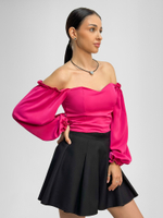 Топ Wish Collection 20121 с чашечками и длинными рукавами на резинке