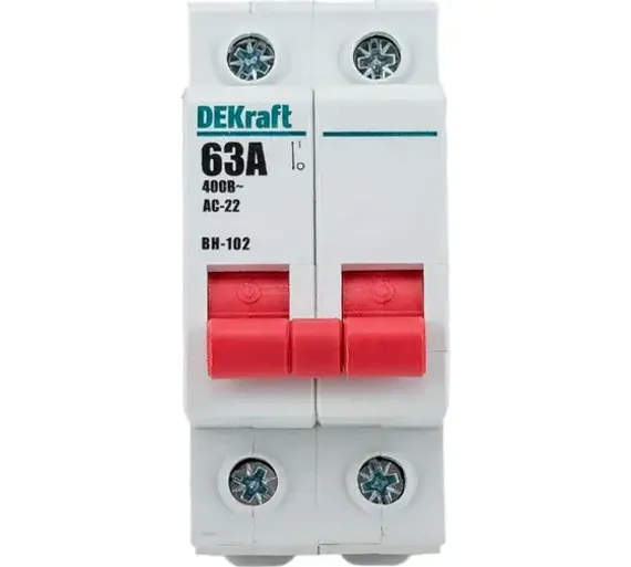 Выключатель нагрузки DEKraft 2П 63А 20197