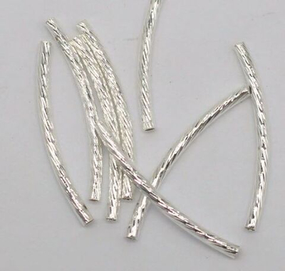 Бусина разделительная трубочка металл, d 2х30 мм