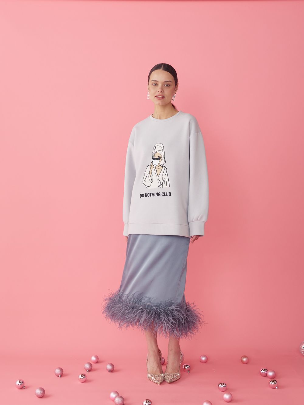 СВИТШОТ DO NOTHING CLUB ASH GREY