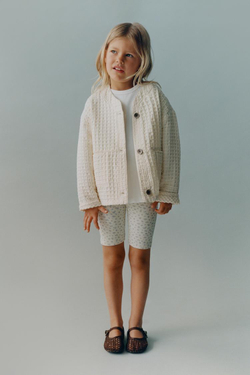 ZARA НАБОР ИЗ 2 ВЕЛОСИПЕДОК С ЦВЕТОЧНЫМ ПРИНТОМ, СЕРЫЙ