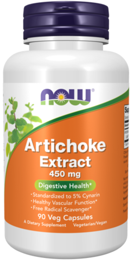 NOW Foods, Экстракт артишока, Artichoke Extract 450 mg, 90 вегетарианских капсул