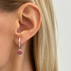 Серьги С Розовым Турмалином и Бриллиантами, E0013-1/33