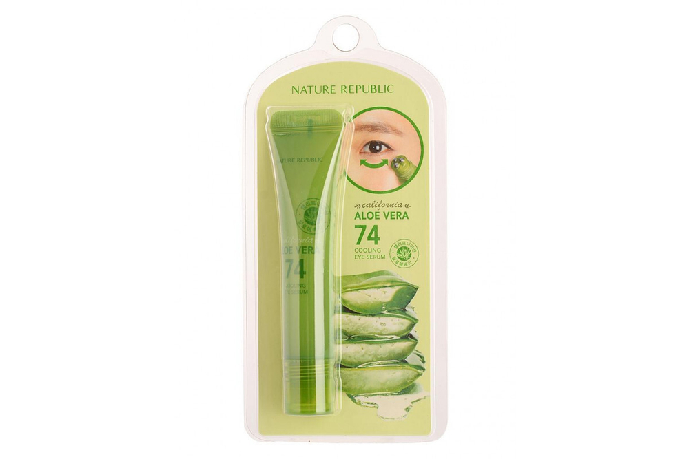Сыворотка для глаз с экстрактом алоэ с роликом CALIFORNIA ALOE VERA 74 COOLING EYE SERUM 15мл. Страна производитель: Корея (Уход за лицом)