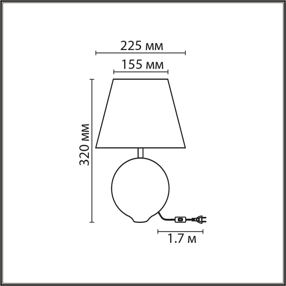 8140/1T MODERNI LN25 000 бирюзовый/серебро, керамика/текстиль Настольная лампа Е27 1*60W 220V TAPALA