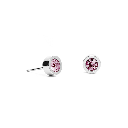 Серьги пусеты Fiore Luna Rhodolite 6х3 мм SWE126 RH S