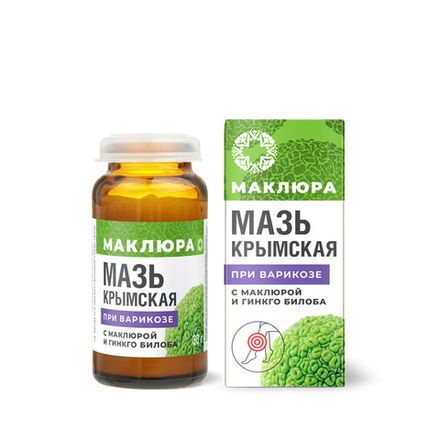 Маклюра Мазь крымская "При варикозе" с маклюрой и гинкго билоба