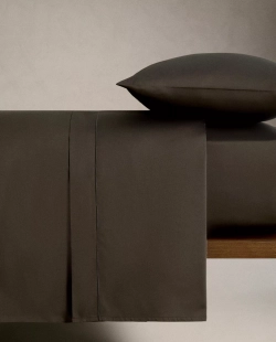 ZARA HOME (300 НИТЕЙ) ПОДОДЕЯЛЬНИК ИЗ САТИНА, ПЕПЕЛЬНЫЙ