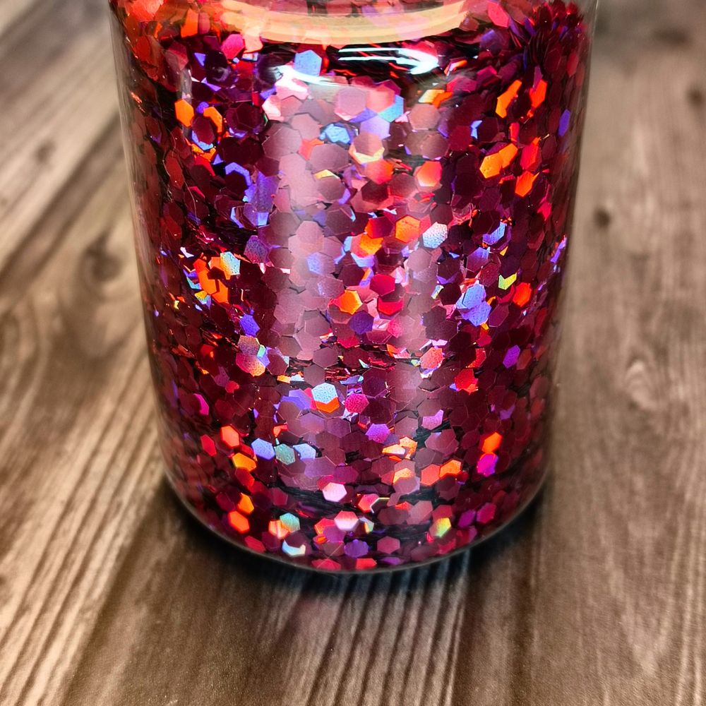 Блестки Глиттеры 2,5 мм. - Красный голографик универсальные для творчества, рукоделия, для смолы, дизайна ногтей, декор...