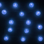 Гирлянда для дома 4 м, 20 ламп LED с насадками «Шар плетеный» d6 см, прозр.провод, IP-20 Голубые шары (с возможностью соединения)