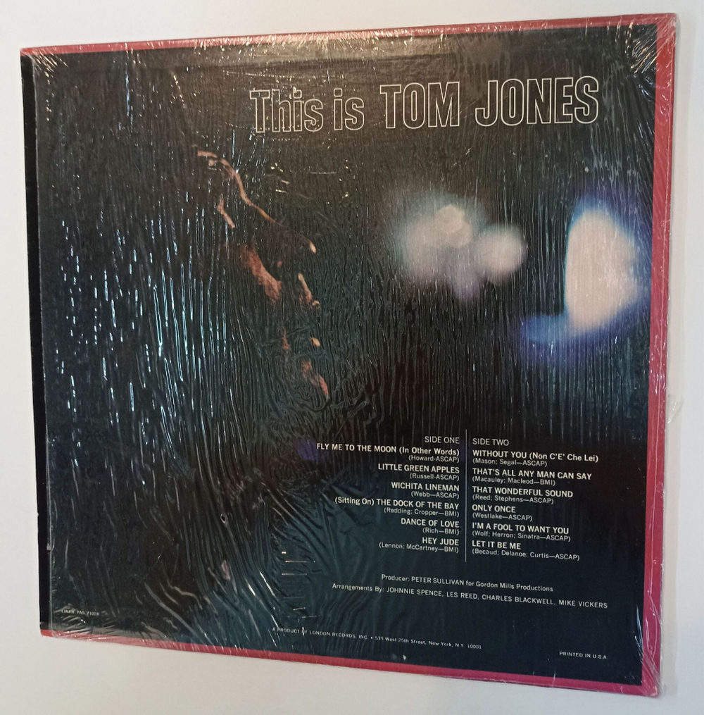 Винтажная виниловая пластинка LP Tom Jones This Is Tom Jones (USA 1969)