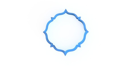 Вырубка для пряника "Рамка №1" 12см