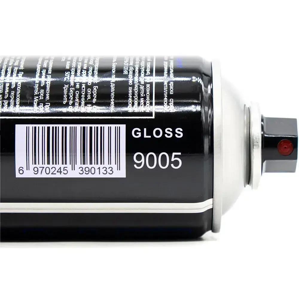 Черная глянцевая RAL 9005 520мл. акриловая краска аэрозольный баллончик Gamma Paint