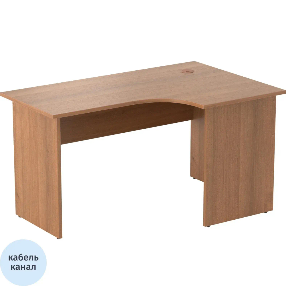 Стол эргономичный Easy One 22/22 правый (1400x900x740мм) орех new
