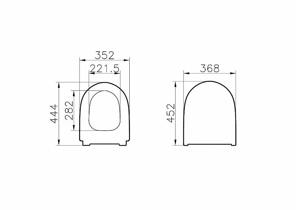 Унитаз подвесной Vitra Sento 9830B003-7207 безободковый, c инсталляцией, с крышкой микролифт, кнопка хром матовый