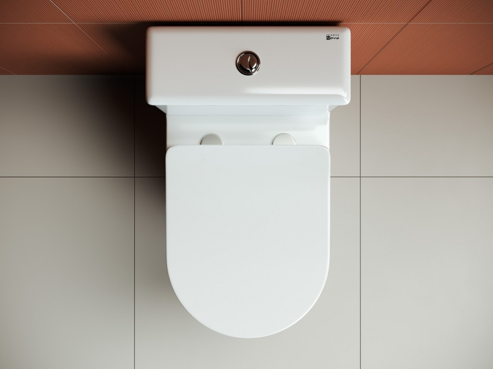 Унитаз-компакт безободковый Ceramica Nova Highlight CN1802-B с крышкой-сиденьем микролифт, белый глянец