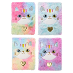 Блокнот детский Basir, формат А5, серия "Котёнок", переплет с мехом, 21.5*15.5 см, 80 листов, ассорти