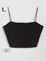 Черный кроп топ укороченный под пиджак