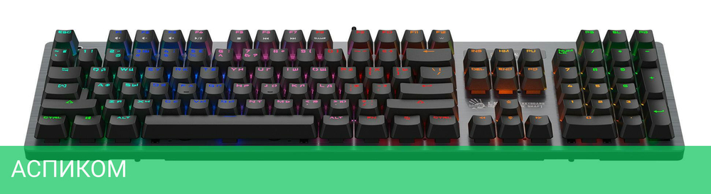 Клавиатура A4Tech Bloody B760 Grey/Neon Black Switch