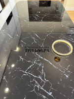 Кухонный раздвижной стол "Прадо", черный мрамор