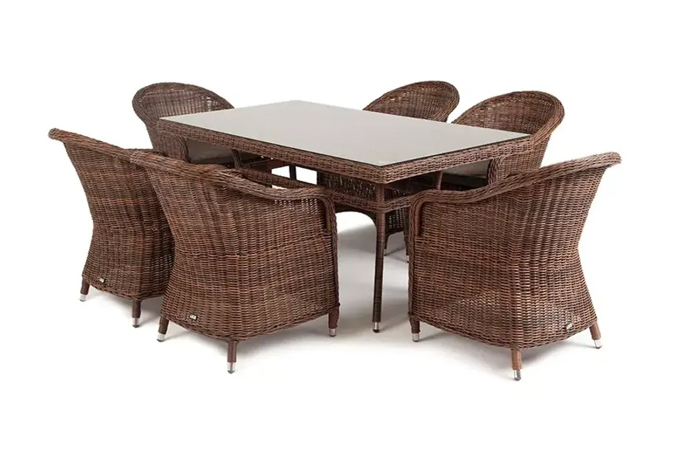 "Эспрессо" обеденная группа плетеная, цвет коричневый