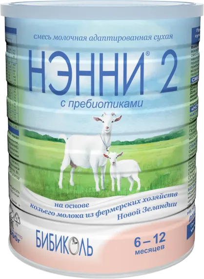 Смесь молочная Бибиколь Нэнни 2 на основе козьего молока 800г с 6-12месяцев