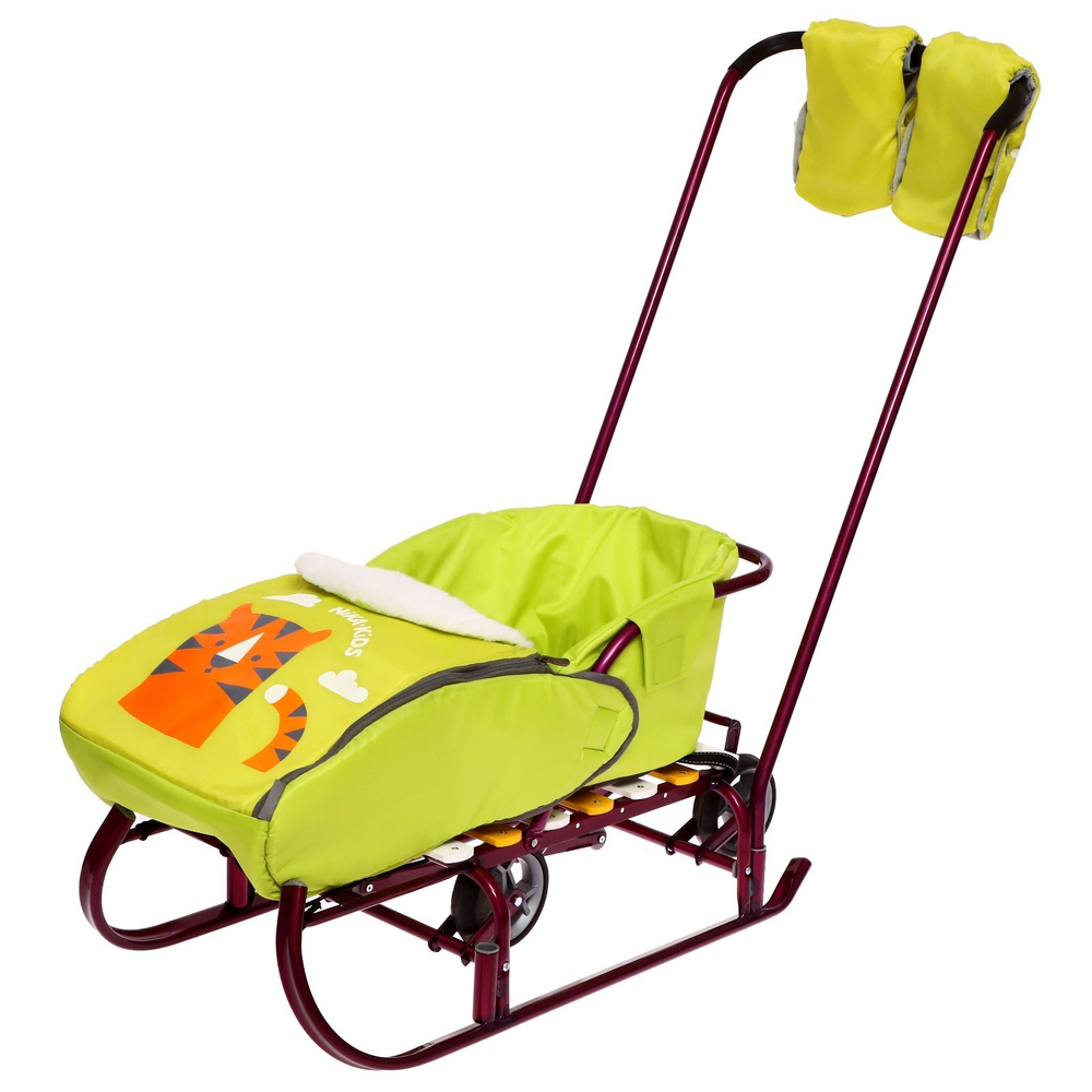 Санки детские «Тимка 6 универсал» с набором аксессуаров амарантовый лак (арт. Т6УН/А)