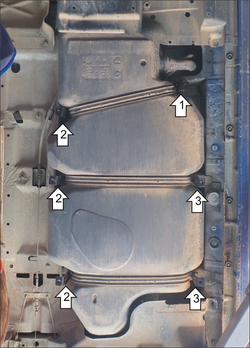Защита Топл. бака. 5 мм, Алюминий. для Volkswagen Multivan T6 2015-2020, Volkswagen Multivan T5 2009-2015, Volkswagen Transporter/Caravelle T6 2015-2020, Volkswagen Transporter/Caravelle T5 2009-2015 MOTODOR.32708