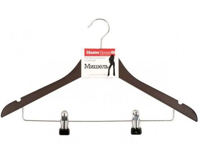 Вешалки для одежды Master House Мишель деревянные с зажимами набор 5 шт