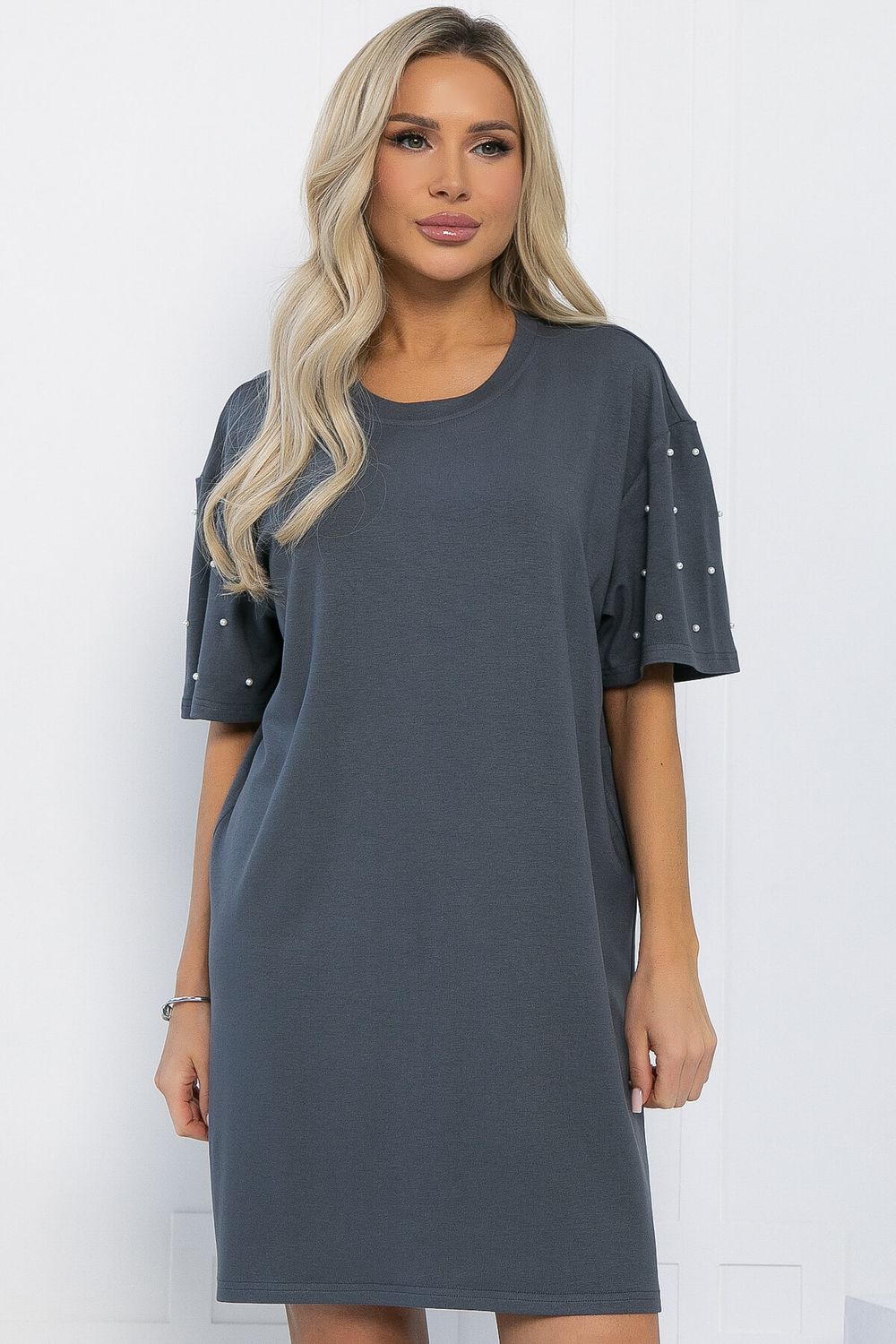 Платье Жемчужина коллекции (графит) П13312-1М LT Collection